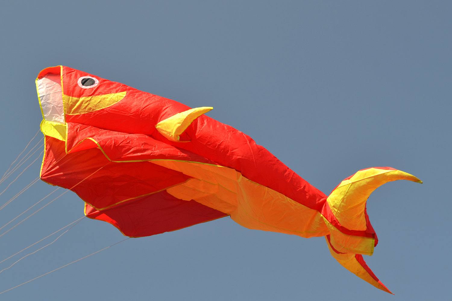 Бескаркасный воздушный змей Красная Касатка, 2.2 метра