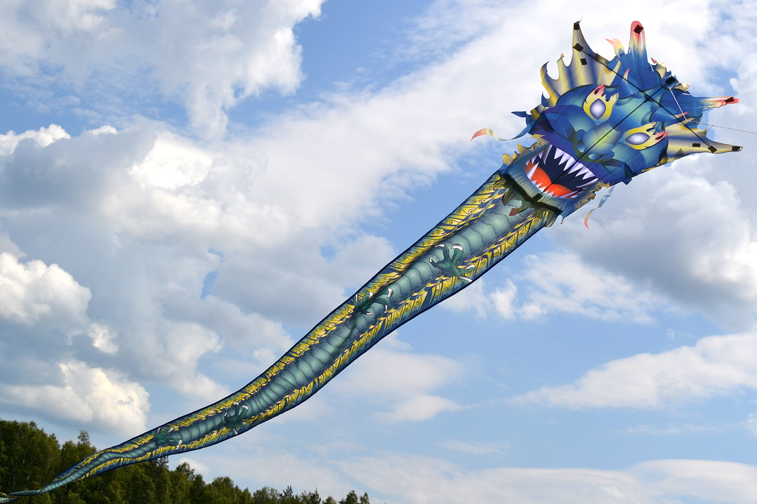  воздушный змей Изумрудный дракон от Фкайт
