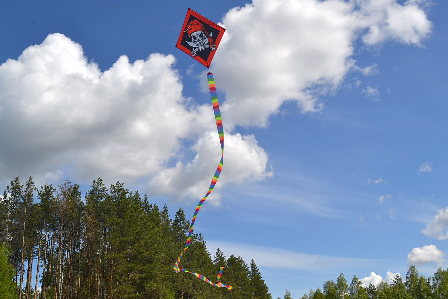 Пиратский Флаг от Фкайт, воздушный змей